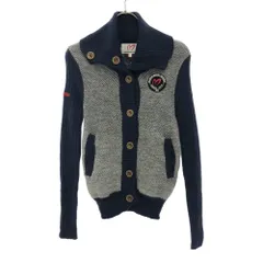 マスターバニーエディション 日本製 ウール ゴルフ 長袖 ニットカーディガン 1 ネイビー系 MASTER BUNNY EDITION レディース