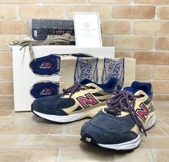 【中古】 箱・紐・付属品付 New Balance ニューバランス ×Kith スニーカー 990V3 Daytona ブルー系 US8.5 111432003