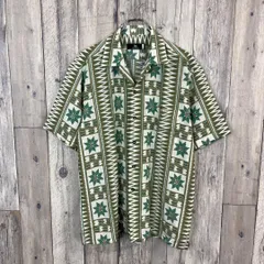 OLD BOWLING 90s ボーリング シルク 100% アロハシャツ L