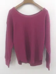 ◇ SENSE OF PLACE URBAN RESEARCH ワッフルサーマル 長袖 カットソー サイズFREE パープル系 ピンク系 レディース E  【1303240008508】