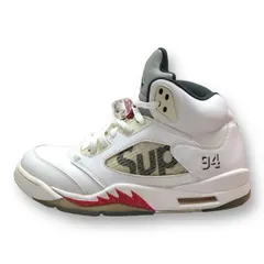 NIKE AIR JORDAN 5 RETRO SUPREME 824371-101 2015年製 コラボ ジョーダン5 スニーカー ナイキ シュプリーム 70922A1