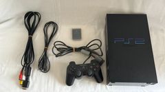 【中古・動作問題なし】 PlayStaion2（本体）＋コントローラー（SONY）＋コード（2個）＋メモリーカード（1個）