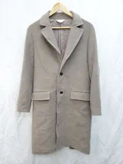 ◇ WYM LIDNM ウィム バイ リドム 定番 シンプル 秋冬 長袖 チェスターコート サイズS グレージュ系 メンズ P  【1405090012190】