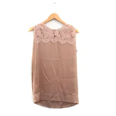 ステラマッカートニー STELLA McCARTNEY シャツ ブラウス ノースリーブ レース シルク 36 ベージュ /KT11のサムネイル