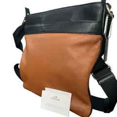 美品 COACH コーチ ショルダーバッグ パワークロスボティ メッセンジャーバッグ レザー F71842 ビジネスバッグ 斜め掛け ブラウン ブラック