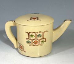 「松竹梅文　片口　水次」 茶道具 水注 陶器 金彩 色絵