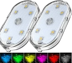 ヒカリカ(HIKARIKA) ルームランプ LED 車 タッチライト センサー 増設 車内灯 充電式 マグネット ルームライト トランク 天井 イルミネーション 室内灯 車内照明 車内ライト(カラフル)