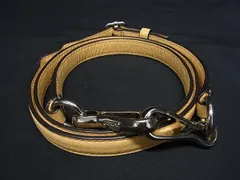 ■美品■ COACH コーチ レザー バッグ用 ショルダーストラップ 肩掛け 斜め掛け イエロー系 CD0497