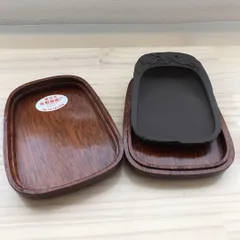 美品 美しい硯 梅と鳥 端硯 上品のサムネイル