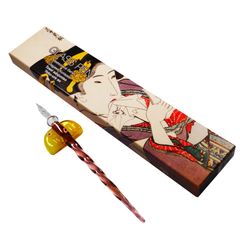 ☆☆クリアランスセール20％OFF☆ガラスペン　名画シリーズ　歌川国貞「当世三十弐相 よくうれ相」　GPM-04