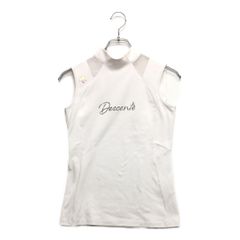 中古 レディース デサントゴルフ DESCENTE GOLF ノースリーブ S 白 ホワイト モックネック