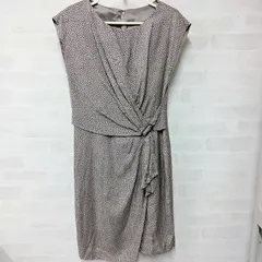 [COUP DE CHANCE] クードシャンス 膝丈 ワンピース レディース 古着 サイズ38 M グレー ブラック （い-218，ス）