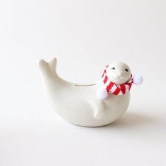 アザラシ貯金箱　限定　マフラー付き