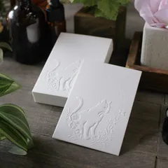 ムエット (香料試験紙・試香紙)【30枚】54mm×80mm 猫と蝶