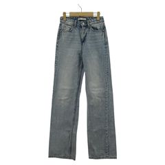 ZARA ザラ ユーズド加工 ストレートデニムパンツ sizeEUR32/ライトブルー