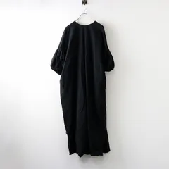 【値下げ】エンフォルド ENFOLD Washed COバルーンスリーブDRESS ウォッシュコットンバルーンスリーブドレス 36 ブラック【2400014364262】のサムネイル