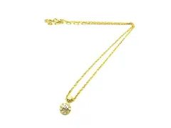 NINA RICCI ニナリッチ ラインストーン ロゴモチーフ ネックレス ペンダント アクセサリー レディース ゴールド系 DG7626