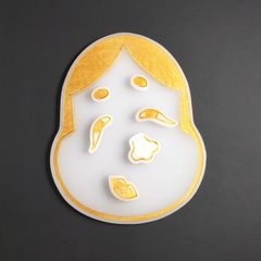 アクリル 福笑い　正月遊び　置物　オブジェ