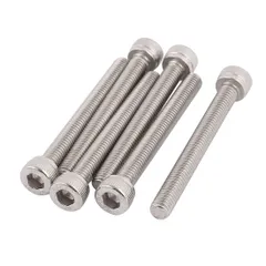 新品 uxcell 六角穴付ボルト ステンレス全ネジ ヘッド キャップネジ M5x45mm 304 ステンレス鋼素材 6枚入り
