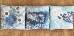夏座布団3枚セット③　45㎝×45㎝(側サイズ)　自社工場　近江ちぢみ　手造り