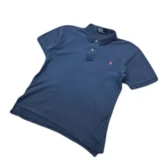 ポロラルフローレン ポロシャツ 半袖 ビンテージ 90s メンズ L ネイビー 紺色 【 定番 鹿の子素材 】 POLO RALPH LAUREN ●K325