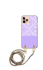 nubia S 5G ケース スマホケース スマホショルダー 肩掛け ハード チェーン付き ダマスク柄 大人 可愛い  グリーン レッド ホワイト ストラップ 100cm カラー05