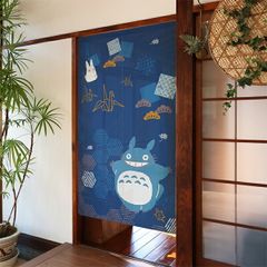 【値引きクーポン有】のれん 85X150cm ジブリ となりのトトロ「福招き 鶴亀」 コスモ スタジオジブリ ジブリ こども キッズ ととろ キッチン 台所 子供部屋 暖簾 勝手口 カーテン 間仕切り 目隠し タペストリー インテリア 日本製 お店