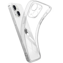 iPhone 13 ケース 軽量 ケース ソフト クリア TPU カバー アイフォン 13 ケース 透明 柔軟 黄ばみにくい ケース 耐衝撃/Qi充電対応/6.1インチ用 1