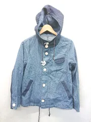 ◇ ⊇ POU DOU DOU プードゥドゥ マリンボタン 35th 長袖 デニム ジャケット サイズM ネイビー ブルー系 レディース E  【1506250001174】