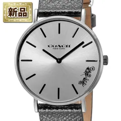コーチ Coach 腕時計 ペリー 14503155 馬車 サンレイ シルバー文字盤 SS メタリックグレー レザーベルト クオーツアナログのサムネイル