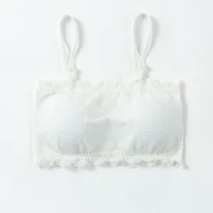 ☆ ホワイト ☆ ブラジャー おしゃれ pmybra1210 見せブラ レース ノンワイヤー チューブトップブラ ブラ ハーフトップ ハーフトップブラ チューブトップ カップ付 パッド入り おしゃれ セクシー 大人 かわいい 可愛い