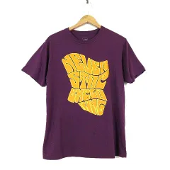 ザノースフェイス THE NORTH FACE Tシャツ カットソー NT31703 FEELIN 90S TEE 半袖 プリント L 赤紫 パープル イエロー 国内正規品