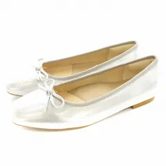 オリエンタルトラフィック ORIENTAL TRAFFIC 跳べるパンプスシリーズ バレエシューズ スクエアトゥ フェイクレザー 37 23.5cm シルバーカラー R-3208 /KU