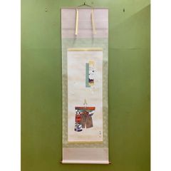 掛軸　立雛　桐箱入り　長江桂舟