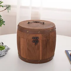 新品! 樽型 小物入れ 収納箱 収納ケース 木樽 ヴィンテージ アンティーク インテリア 卓上 ユニーク雑貨 おしゃれ プレゼント ギフト kkkbzh