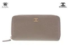 シャネル カメリアライン 長財布 ロングウォレット S/No.13 ラウンドファスナー 2013.3 CHANEL 【Used 通常品】
