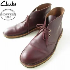 Clarks クラークス HORWEEN クロムエクセル レザー デザートブーツ UK9.5/US10.5M/28.5cm バーガンディ系 ホーウィン D149-32-0053ZT