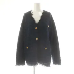 ジャーナルスタンダードレサージュ journal standard L'essage TWEEDニットカーディガン 長袖 ネイビー /HK ■OS