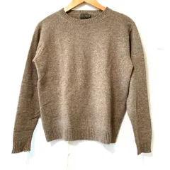 (^w^)b CK CalvinKlein カルバンクライン シーケー ウール100% クルーネック ニット セーター 長袖 トップス 秋冬 防寒 暖か シンプル 無地 上質 ブラウン レディース 女性 サイズ M