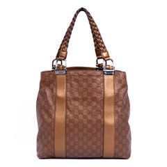 GUCCI グッチ バーティカル バンブー バー ショッパー 茶色 グッチッシマ A