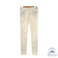 ☆美品 UNIQLO ユニクロ ボトムス カジュアルパンツ スキニー ポケット シンプル レディース ホワイト 26 901-10140 送料無料 古着