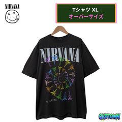 ニルヴァーナ Tシャツ XLサイズ ブラック Nirvana ヘインズ Hanes 90s
