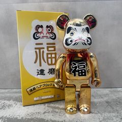 BE@RBRICK Daruma Gold Plated Lucky Daruma 400% Figure Hobby Medicom Toy Bearbrick Gold 72349A7