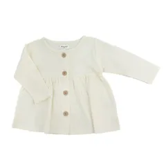 ☆ ミルキーホワイト ☆ 120cm ☆ 【Aenak】女児ニューベーシック・カーディガン 女の子 カーディガン キッズ カーデガン 子供 上着 薄手 子供服 子ども服 ガールズ 綿 コットン かわいい おしゃれ 可愛い 無地 シンプル 女児 ニューベーシック