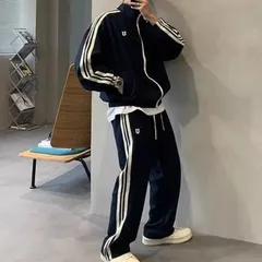 メンズ ジャージ スポーツウェア セットアップ カップル 長袖 春 秋 ルーズ カジュアル アウトドア ワークアウト トレーニング 快適 柔らか おしゃれ モダン 耐久性 人気