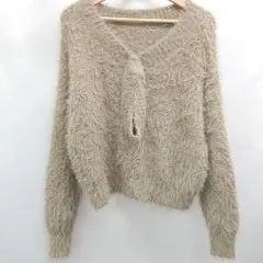 ◇ ⊇ ジェイダ 防寒性良好 長袖 2wayシャギーニットトップス サイズF ベージュ系 レディース E  【1507280004548】
