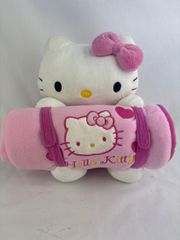 希少 昔のキティちゃん SANRIO ハローキティ毛布 ブランケット 当時物