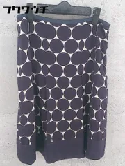 ◇ UNTITLED アンタイトル 総柄 膝下丈 フレア スカート サイズ2 パープル系 アイボリー レディース 【中古】 【1002800729265】