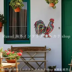 ガーデンオーナメント にわとり カラフル  庭 鉄 かわいい 壁掛け ガーデンオブジェ アニマル 動物 ガーデニング 雑貨 ガーデン雑貨 ガーデンインテリア ガーデン インテリア 庭の装飾 お洒落 おしゃれ 8-14
