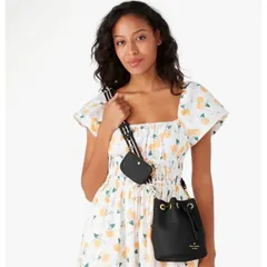 新品未使用ケイトスペード♠️ロージーバケット斜め掛けショルダーバッグ　国内正規店品　ブラック　巾着